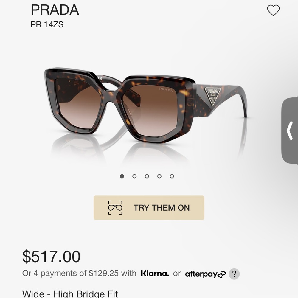 Prada Sunglasses PR-14ZS-2AU6S1 Tortoise Shell
